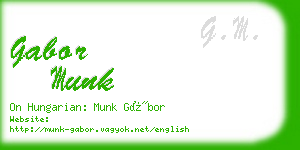 gabor munk business card